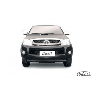 Защита переднего бампера d76 радиусная Arbori черн. для Toyota HILUX 2004-2011