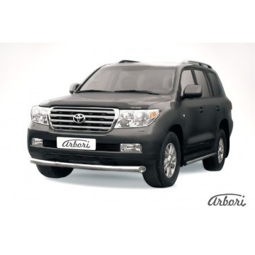 Защита переднего бампера d76 Arbori нерж. сталь для Toyota LC200 2007-2012