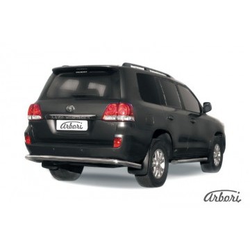 Защита заднего бампера d76 Arbori нерж. сталь для Toyota LC200 2007-2012