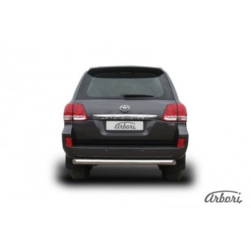 Защита заднего бампера d76 короткая Arbori нерж. сталь для Toyota LC200 2007-2012