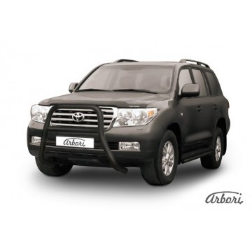 Кенгурятник d76 высокий  Arbori черн. для Toyota LC200 2007-2012