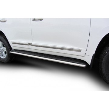 Защита штатного порога d42 Arbori нерж. сталь для Toyota LC200 2012-2013