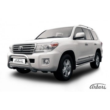 Кенгурятник d76 низкий   Arbori нерж. сталь для Toyota LC200 2013-2015