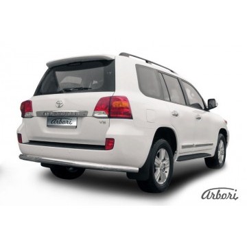 Защита заднего бампера d76  Arbori нерж. сталь для Toyota LC200 2013-2015