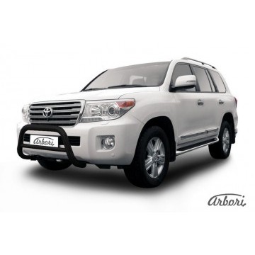 Кенгурятник d76 низкий   Arbori черн. для Toyota LC200 2013-2015