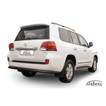 Защита заднего бампера d76  Arbori черн. для Toyota LC200 2013-2015