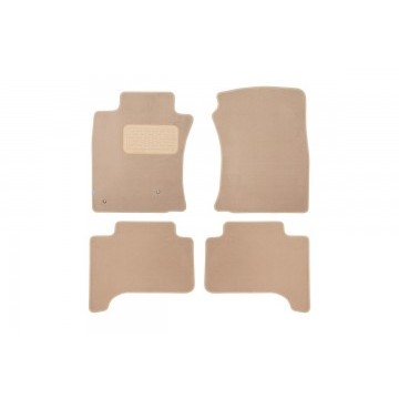 Коврики в салон Klever Premium TOYOTA Land Cruiser 120 Prado АКПП 2002-2009, внед., 4 шт. (текстиль, бежевые)