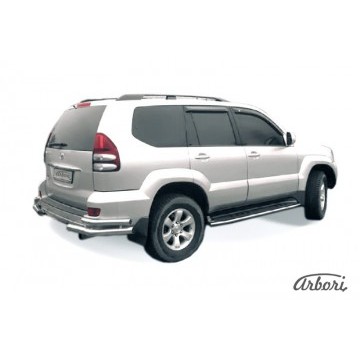 Уголки d76+d42 двойные Arbori нерж. сталь для Toyota LC Prado 2003-2009