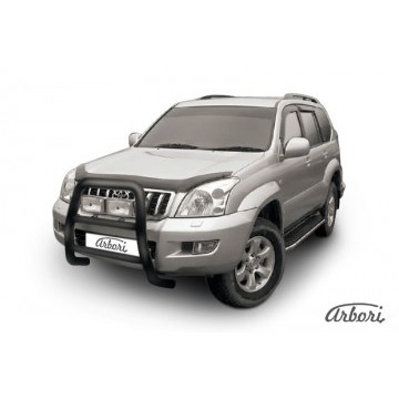 Кенгурятник d76 высокий Arbori черн. для Toyota LC Prado 2003-2009