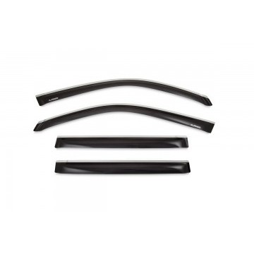 ДЕФЛЕКТОРЫ ОКОН С СЕРЕБР. ОКАНТОВКОЙ TOYOTA LC150 09/13, LC150 2017, 4 ШТ, NLD.STOLCP0932CR