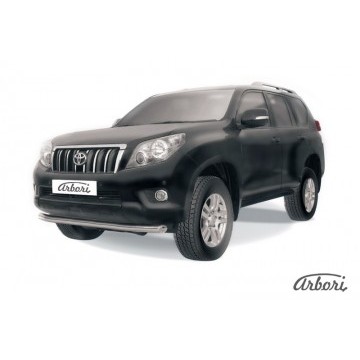 Защита переднего бампера d76 Arbori нерж. сталь для Toyota LC Prado 2010-2013