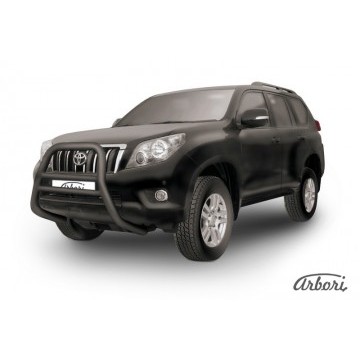 Кенгурятник d76 высокий  Arbori черн. для Toyota LC Prado 2010-2013