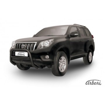 Кенгурятник d76 низкий  Arbori черн. для Toyota LC Prado 2010-2013
