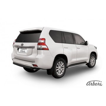 Защита заднего бампера d76 короткая Arbori черн. для TOYOTA Land Cruiser Prado 2014-2017