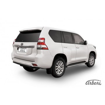 Защита заднего бампера d57 короткая Arbori черн. для TOYOTA Land Cruiser Prado 2014-2017