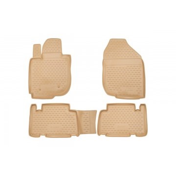 Коврики в салон TOYOTA RAV4 01/2006-2010, 4 шт.(полиуретан, бежевые)