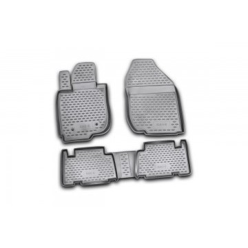 Коврики в салон TOYOTA RAV4 long 01/2006->, 4 шт. (полиуретан, серые)