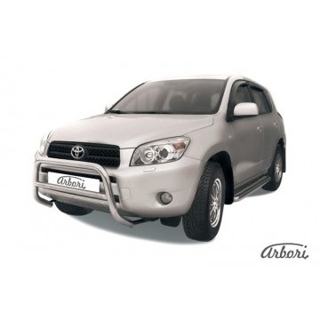Кенгурятник d57 низкий  Arbori нерж. сталь для Toyota RAV4 2006-2010