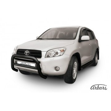 Кенгурятник d76 низкий Arbori черн. для Toyota RAV4 2006-2010