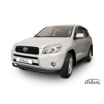 Защита переднего бампера d57 Arbori черн. для Toyota RAV4 2006-2010