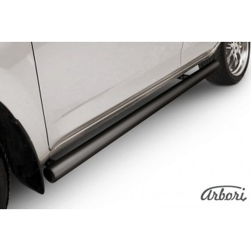 Защита порогов d76 труба Arbori черн. для Toyota RAV4 2006-2010