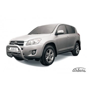 Кенгурятник d76 низкий Arbori нерж. сталь для Toyota RAV4 2009-2014