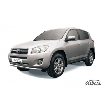 Защита переднего бампера d57 Arbori нерж. сталь для Toyota RAV4 2009-2014