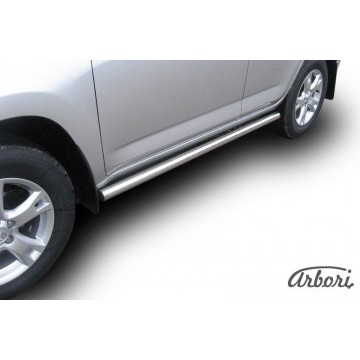 Защита порогов d57 труба Arbori нерж. сталь для Toyota RAV4 2009-2014