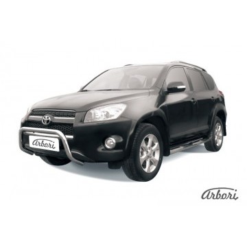 Кенгурятник d57 низкий  Arbori нерж. сталь для Toyota RAV4 Long 2009-2014
