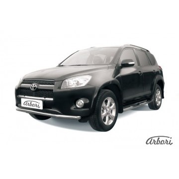 Защита переднего бампера d57 Arbori нерж. сталь для Toyota RAV4 Long 2009-2014