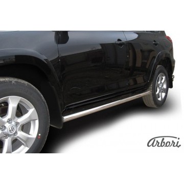 Защита порогов d57 труба Arbori нерж. сталь для Toyota RAV4 Long 2009-2014