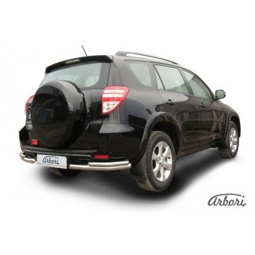 Уголки d57+d42 двойные Arbori нерж. сталь для Toyota RAV4 Long 2009-2014