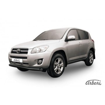 Защита переднего бампера d76 Arbori черн. для Toyota RAV4 2009-2014