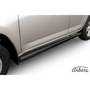 Защита порогов d76 труба Arbori черн. для Toyota RAV4 2009-2014