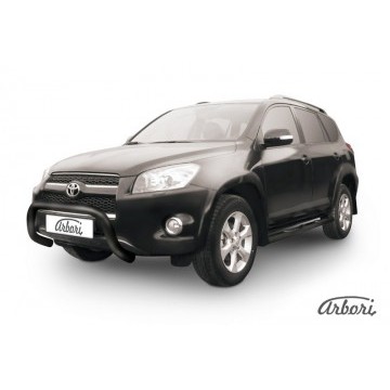Кенгурятник d76 низкий Arbori черн. для Toyota RAV4 Long 2009-2014