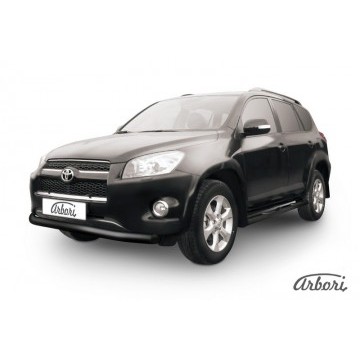 Защита переднего бампера d76 Arbori черн. для Toyota RAV4 Long 2009-2014