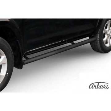 Защита порогов d76 труба Arbori черн. для Toyota RAV4 Long 2009-2014