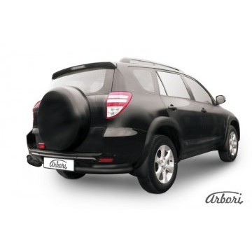 Уголки d76+d42 двойные Arbori черн. для Toyota RAV4 Long 2009-2014