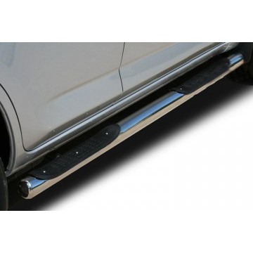 Пороги труба d76 (компл 2шт) c 2-проступями Toyota RAV-4 2010-