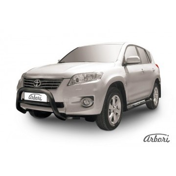 Кенгурятник d76 низкий Arbori черн. для Toyota RAV4 2010-2014