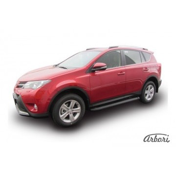 Комплект алюминиевых порогов Arbori Optima Black 1700 для TOYOTA RAV4 2013-2015
