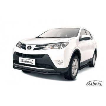 Защита переднего бампера d57  Arbori черн. для TOYOTA RAV4 2013-2015