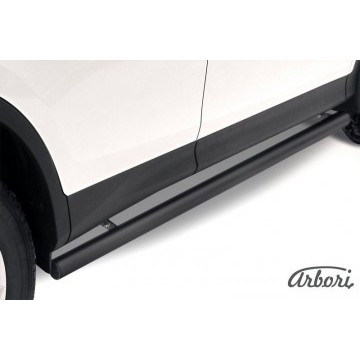 Защита порогов d76 труба Arbori черн. для TOYOTA RAV4 2013-2015