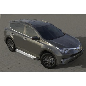 Комплект алюминиевых порогов Arbori Optima Silver 1700 для TOYOTA RAV4 2015-нв