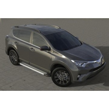 Комплект алюминиевых порогов Arbori Standart Silver 1700 для TOYOTA RAV4 2015-нв