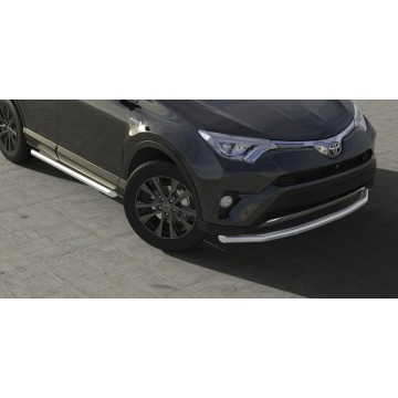 Защита порогов d57 труба Arbori нерж. сталь для TOYOTA RAV4 2015-нв