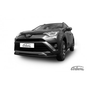 Защита переднего бампера d57 Arbori черн. для TOYOTA RAV4 2015-нв