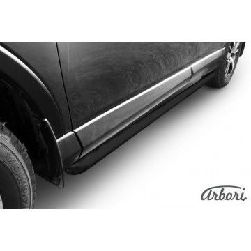 Защита порогов d57 труба Arbori черн. для TOYOTA RAV4 2015-нв