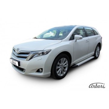 Комплект алюминиевых порогов Arbori Optima Silver 1800 для TOYOTA Venza 2012-2017