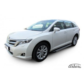 Комплект алюминиевых порогов Arbori Luxe Black 1800 для TOYOTA Venza 2012-2017
